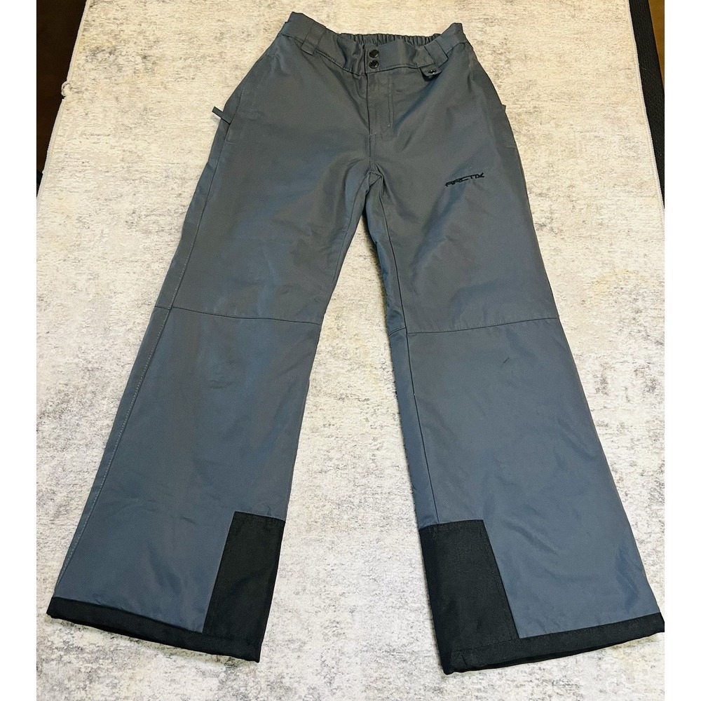 Arctix Snow Pants Boys Large 26x26.5 Kids Grey Insulated Snowboarding Skiing